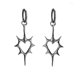 Dangle Oorbellen Gothic Holle Eenvoudige Punk Doorn Hart Hoop Drop Statement Sieraden Mode