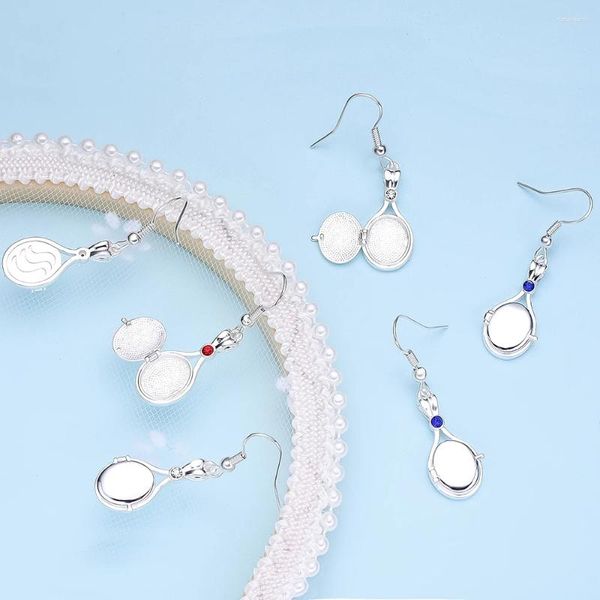 Boucles d'oreilles pendantes H2o, sirène, coquille ouvrable, couleur argent, avec médaillon en cuivre cristal, bijoux pour femmes et filles, cadeaux