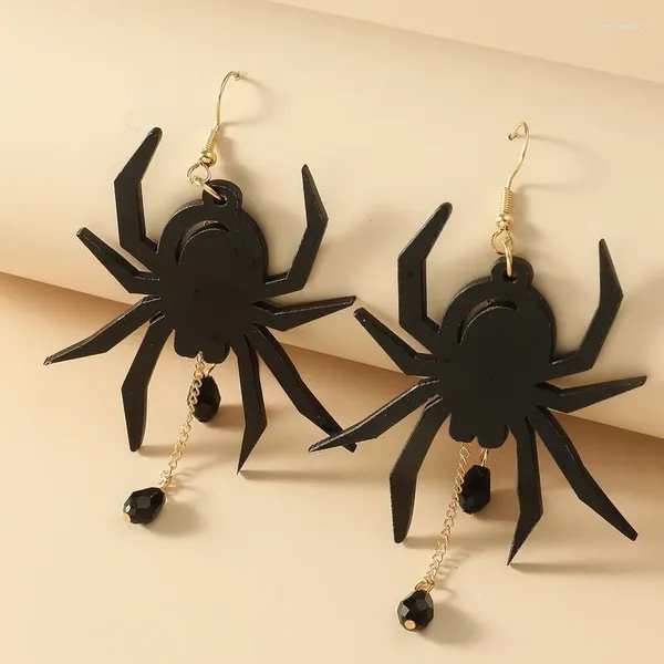 Boucles d'oreilles pendantes Halloween toile d'araignée fantôme crochet d'oreille pour femmes tendance gothique chauve-souris fête bijoux accessoires