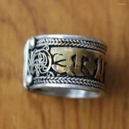 Pendientes colgantes hechos a mano plata tibetana latón anillos abiertos Buda seis palabras joyería acuicultura boda hermosos regalos navideños moda