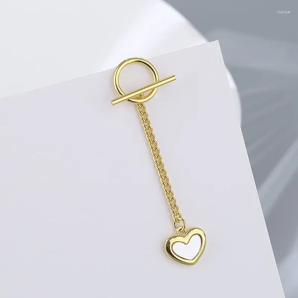 Pendientes colgantes con forma de corazón, cierre OT, doble propósito, dulces y elegantes, accesorios de diseño único, regalos para novia y hermana