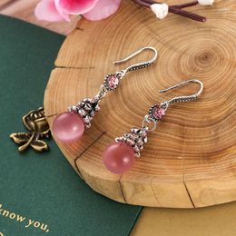 Boucles d'oreilles pendantes Hgflyxu cuivre crochet opales strass paon luxe mariage oreille bijoux très bonne qualité