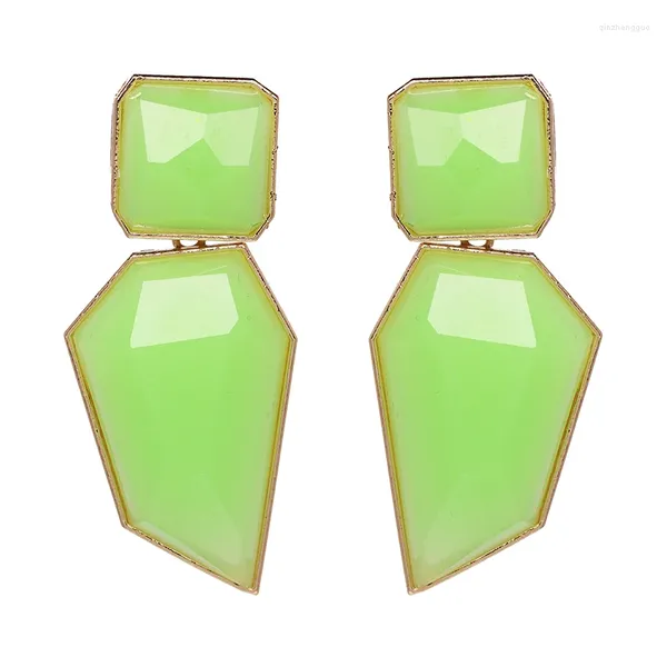 Boucles d'oreilles pendantes en acrylique de haute qualité pour femmes, vente en gros, coloré, grand pendentif, déclaration, 2023