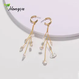 Boucles d'oreilles Hongye personnalité Simple Branches forme perle Pendientes goutte pour les femmes fête à la main en métal Brincos bijoux