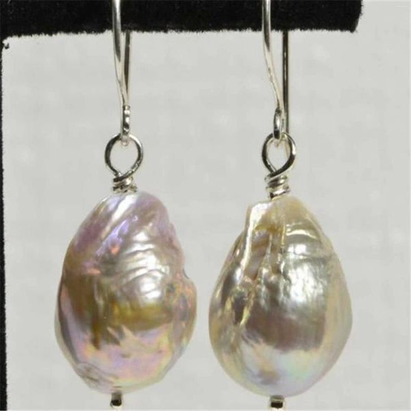 Boucles d'oreilles en peluche d'énorme baroque perl 925 accessoires en argent bureau d'or de cristal formel bohème unisexe mariage mariage