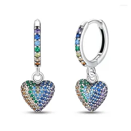 Dangle Oorbellen In 925 Sterling Zilver Mode-sieraden Verjaardagscadeau Zirkoon Avocado Hart Luxe Voor Vrouwen 2024 Trending