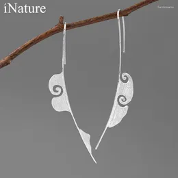 Pendientes colgantes inature 925 Fashion de plata esterlina Cloud de nubes Vintage para mujeres joyas