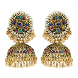 Dangle Oorbellen Indiase Vintage Bollywood Gypsy Vergulde Boho Bell Ear Rings Traditionele Jhumka Jhumki voor vrouwen en meisjes