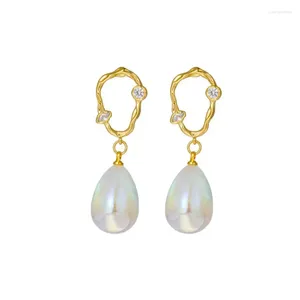 Boucles d'oreilles pendantes incrustées de strass et de perles pour femmes, personnalité, mode, Design Unique, bijoux de mariage, cadeau d'anniversaire