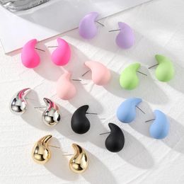 Boucles d'oreilles pendantes IPARAM mignon gros dôme goutte pour les femmes coloré larme goutte d'eau déclaration mode oreille bijoux cadeaux