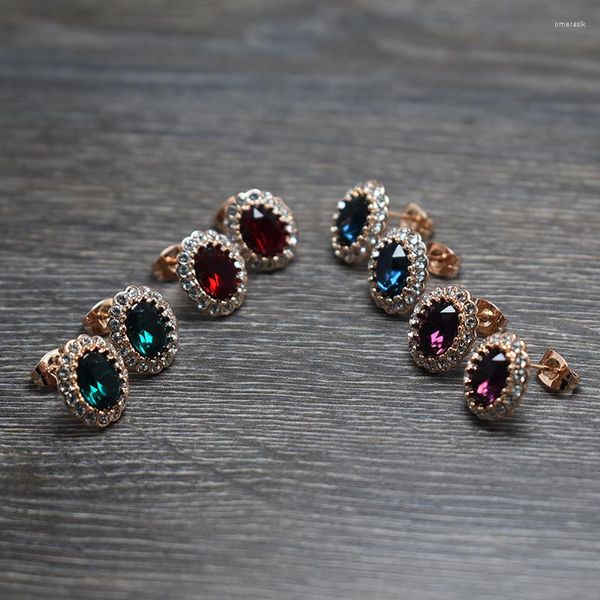 ¡Pendientes colgantes Italina Original! Chapado en oro Real Zirconia cúbica cristal austriaco fiesta joyería Stud para mujeres venta al por mayor gota