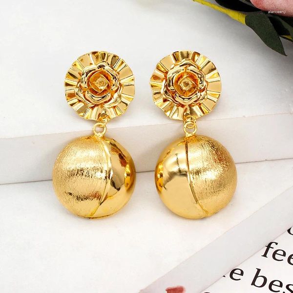 Pendientes colgantes Italia gota para mujer flor pendiente de cuentas africanas accesorio de joyería de moda regalo de aniversario de fiesta de boda