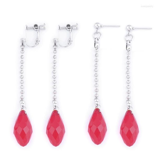 Pendientes colgantes Anime japonés Cosplay Kurapika gota para mujeres niñas Color rojo pendiente colgante joyería de moda regalos