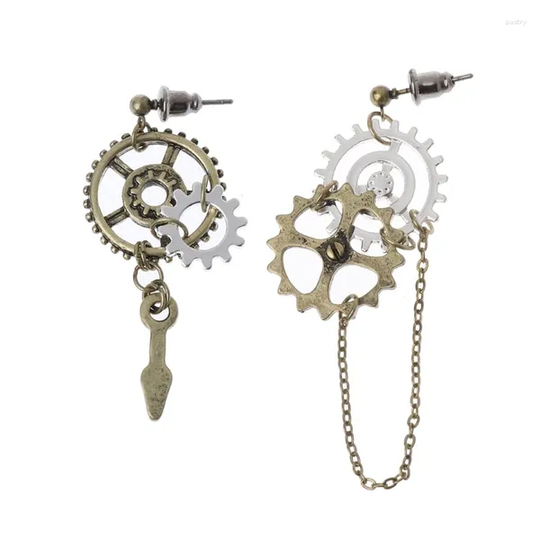 Boucles d'oreilles pendantes JAVRICK 1 paire femmes Steampunk Antique femme équipement pendentif Long crochet boucle d'oreille Club bijoux Vintage livraison directe