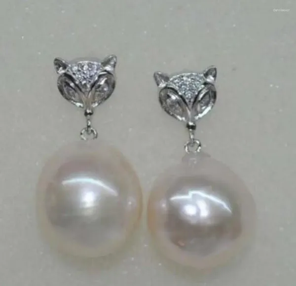 Boucles d'oreilles pendantes, bijoux très brillants, baroques, roses, blanches, 12, 13mm, perles Kasumi