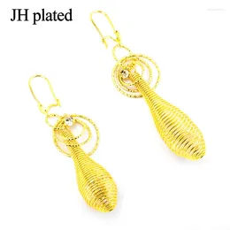 Boucles d'oreilles en peluche jhplated pour les femmes couleur or Indonésie Nigeria Congo arabe middle-orient bijoux de mode éthiopienne cadeau