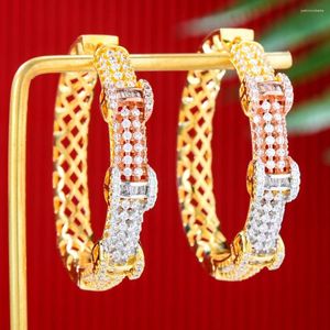 Boucles d'oreilles en peluche jimbora 2024 cerceau avec cercle de strass