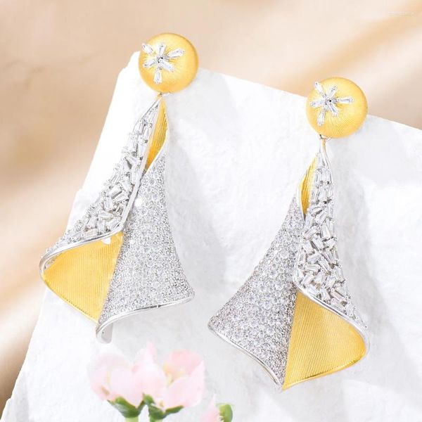 Boucles d'oreilles pendantes Jimbora Original grande goutte pour les femmes Fine mariée fête de mariage de luxe magnifique haut brillant bijoux de haute qualité