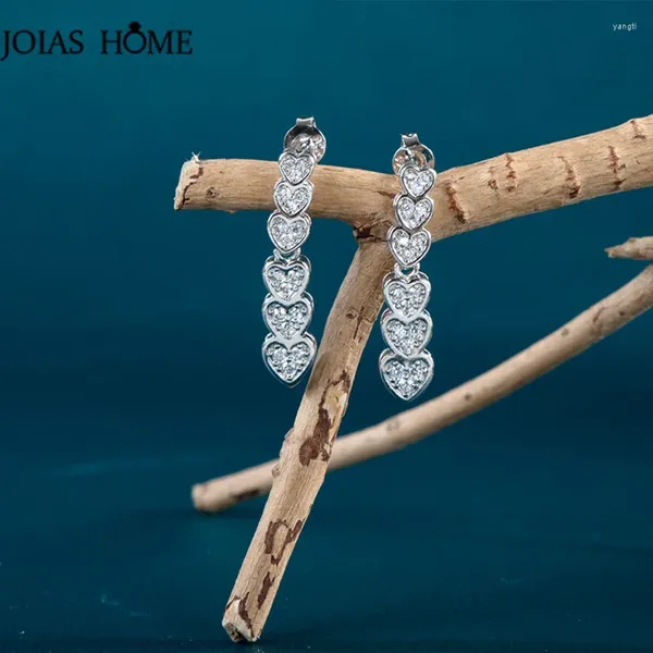 Pendientes colgantes JoiasHome plata 925 Simple corazón a juego personalidad celebridad joyería fina regalos de fiesta