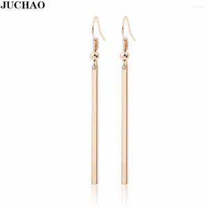 Bengelen oorbellen juchao elegante kubus lange persoonlijkheid eenvoudige rechthoekige geometrische geometrische geometrie voor vrouwen gouden zilveren kleur bruiloft sieraden