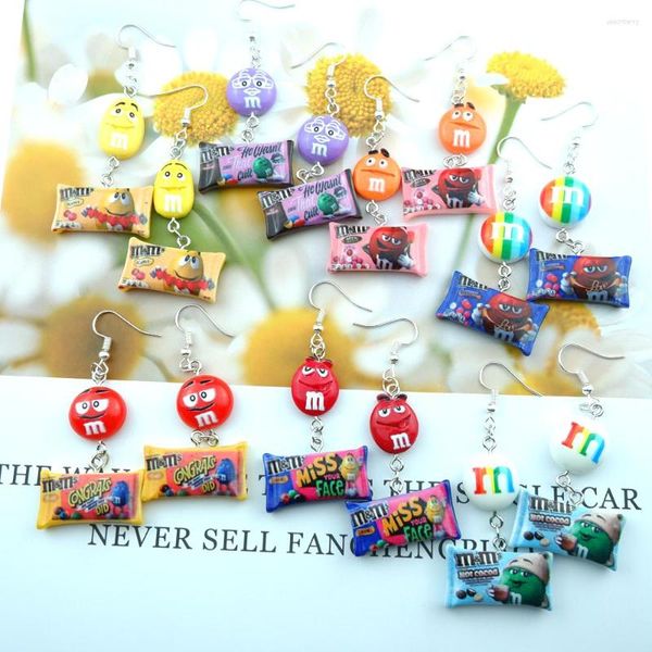 Pendientes colgantes Kawaii M Candy Drop disfraz estilo moderno mujer niña joyería