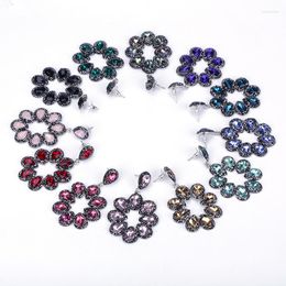 Boucles d'oreilles pendantes KEJIALAI 2023 Design strass cristal goutte 12 couleurs bijoux pour femmes en gros cadeau d'amitié