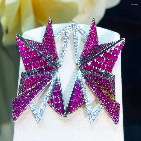 Boucles d'oreilles pendantes Kellybola plume géométrie château à la mode Zircon mariage fiançailles fête dubaï pour les femmes 2023