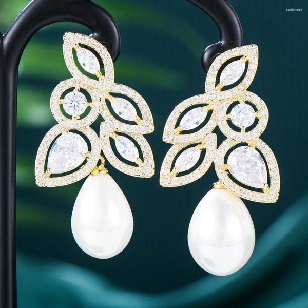 Boucles d'oreilles pendantes en forme de feuille de Kellybola pour femmes, bijoux de couleur brillante, pendentif pour événement de mariage, cadeau de Style, vente en gros, à la mode