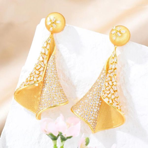 Kellybola – boucles d'oreilles pendantes originales pour femmes, grande goutte, Fine, pour fête de mariage, de luxe, magnifique, brillant, bijoux de haute qualité