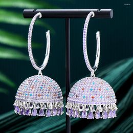 Boucles d'oreilles Kellybola tendance pour femmes, grande goutte, en Zircon cubique, bijoux de Costume de mariée de dubaï, fête quotidienne