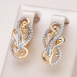 Boucles d'oreilles pendantes Kinel mode ethnique fleur goutte pour les femmes 585 or Rose argent couleur mélange Boho Long Vintage bijoux