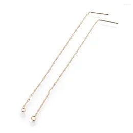 Boucles d'oreilles pendantes Kissitty 1 paire chaîne de corde en laiton longue boucle d'oreille suspendue résultats pour femmes Piercing boucle d'oreille bricolage tendance bijoux