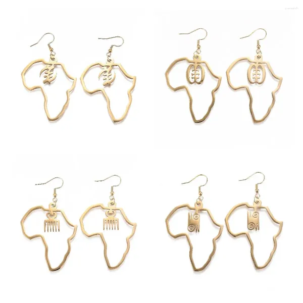 Pendientes colgantes Kissitty 4 estilos Color dorado para mujer gancho de acero inoxidable joyería encontrar regalo