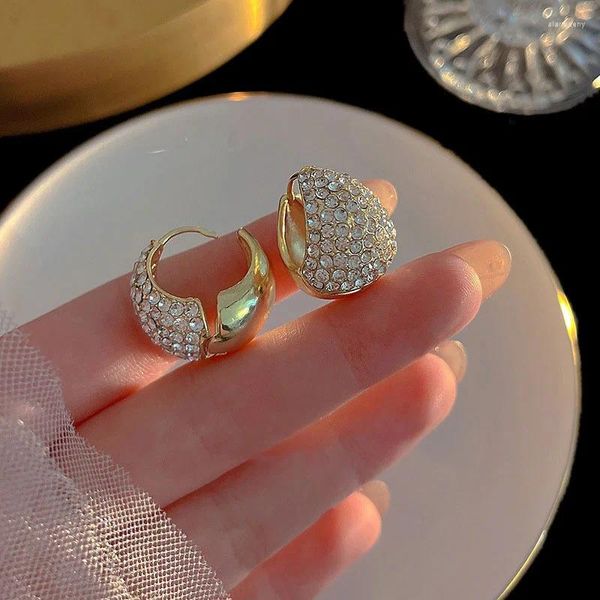 Boucles d'oreilles pendantes au Design coréen, bijoux à la mode plaqués couleur or, luxe, goutte d'eau en Zircon, accessoires élégants pour femmes, fête de mariage