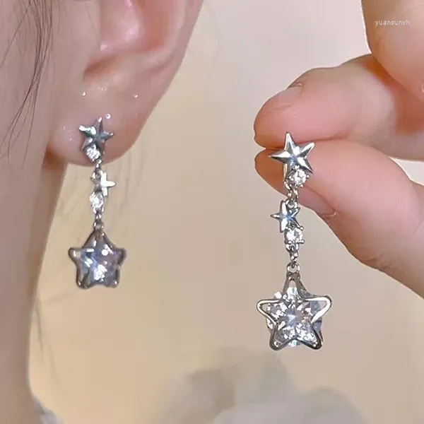 Pendientes colgantes de moda coreana estrella gótica flujo de viento frío espumoso Su para mujeres chicas y2k accesorios