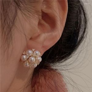 Boucles d'oreilles pendantes en Zircon incrusté coréen, brillant, doux, romantique, à la mode, accessoires de bijoux de mariage pour femmes