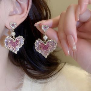 Pendientes colgantes de estilo coreano para mujer