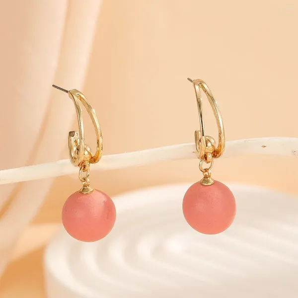 Pendientes colgantes estilo coreano colgante de piedra roja lindo dulce pendientes de moda antiguos para mujeres