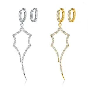 Boucles d'oreilles pendantes Style coréen brillant cristal asymétrie goutte pour les femmes à la mode Cool trucs ange boucle d'oreille filles fête bijoux cadeaux en gros