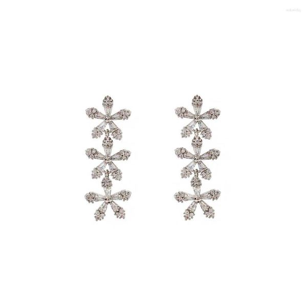 Boucles d'oreilles pendantes LANFLORA mode Zircon alliage de cuivre femmes longues pour saint valentin cadeau de fête d'anniversaire prix de gros