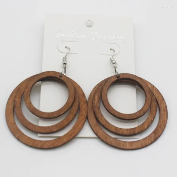 Pendientes colgantes con grabado láser, gota de madera Afro, mapa de la patria africana, patrón étnico Tribal, joyería hecha a mano para mujeres negras