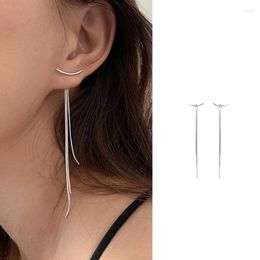 Dangle Boucles D'oreilles Lumière De Luxe Retour Suspendus Long Gland Goutte Boucle D'oreille Femmes Conception Coréenne Oreille Ligne Femme Bijoux Pendientes De Mujer Modernos