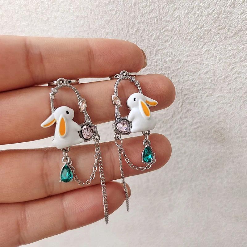 Dangle Earrings Little Fresh Sweet Cool Playful Funny Fashion Love Chain Tassel 6793