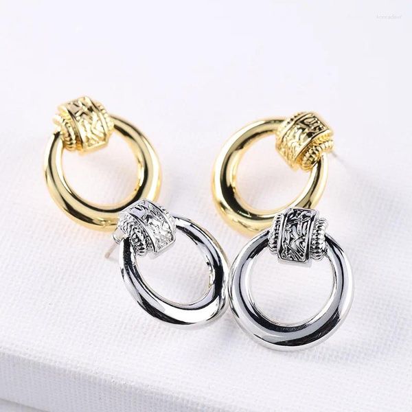 Boucles d'oreilles pendantes LONDANY en métal S925, aiguille en argent de haute qualité pour femmes, mode Simple, Design de Niche d'été