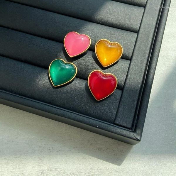 Boucles d'oreilles pendantes Love Brass Sweet Candy Hearts