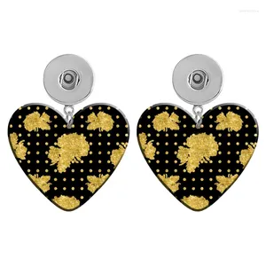 Boucles d'oreilles pendantes amour maman tournesol joyeuses pâques 12mm 18mm bouton pression coeur acrylique boucle d'oreille bijoux à bricoler soi-même R1920