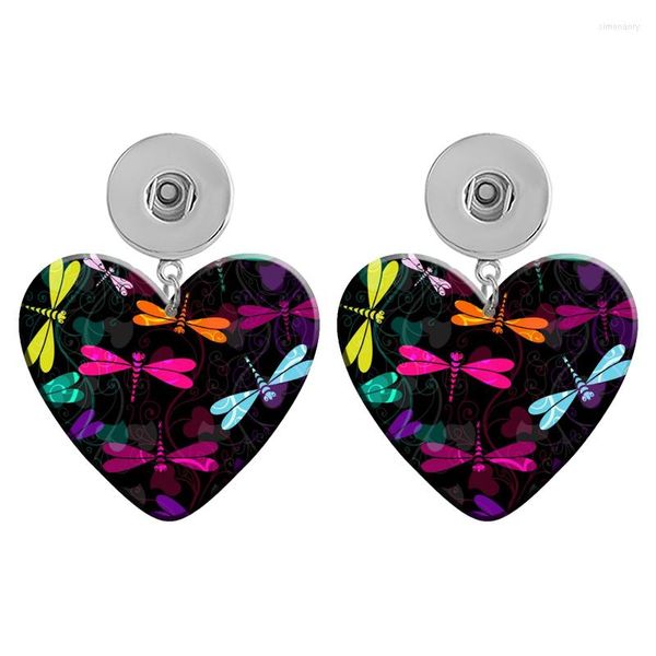 Boucles d'oreilles pendantes amour maman tournesol joyeuses pâques 12mm 18mm bouton pression coeur acrylique goutte oreille goujon bijoux à bricoler soi-même R2470