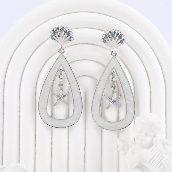 Boucles d'oreilles pendantes Makersland Boho Style pour femmes bijoux personnalisés bijoux en gros étoile de mer strass dames