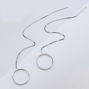 Boucles d'oreilles pendantes qualité minimaliste pour les femmes géométrique Triangle rond carré Long gland goutte bijoux ligne d'oreille