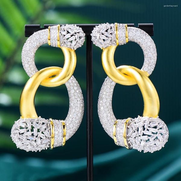 Boucles d'oreilles pendantes Missvikki luxe dubaï grand pendentif pour femmes mariée goutte pendante fête mariage bijoux cadeaux de haute qualité